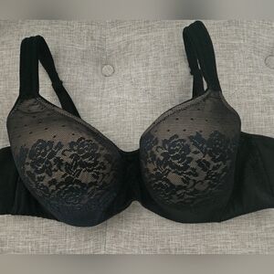 Soma Stunning Support Full Coverage Black Lace Bra 38C